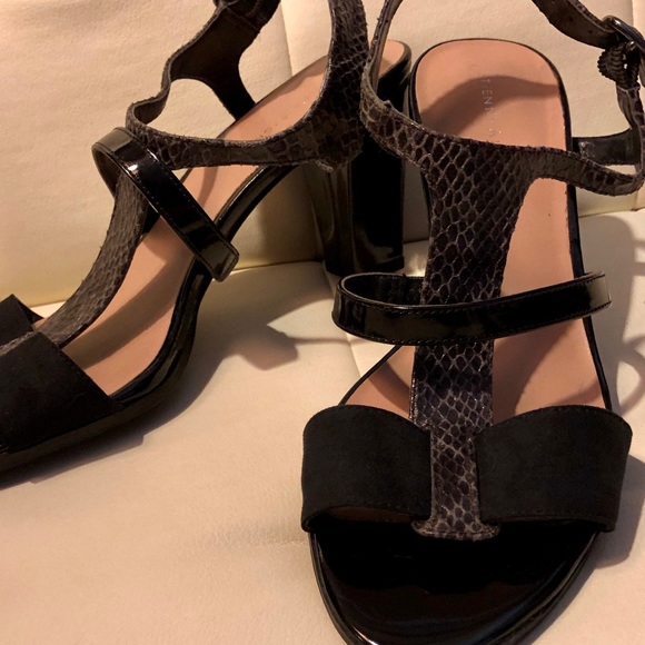 Etienne Aignet Snakeskin Patterned Heeled Sandals - Picture 3 of 6